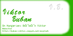 viktor buban business card